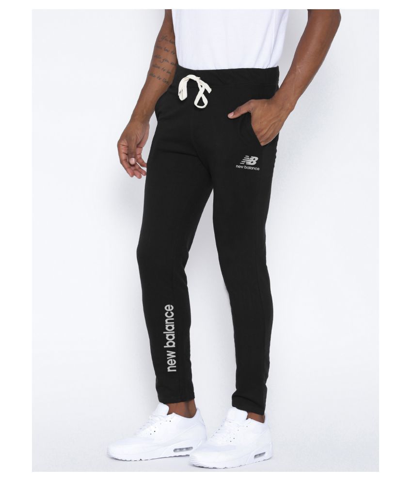 black polyester lycra trackpants