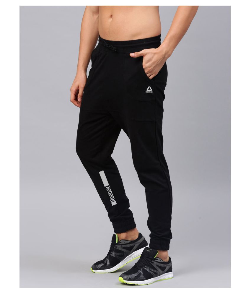 black polyester lycra trackpants