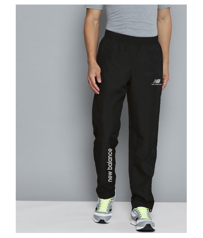 black polyester lycra trackpants