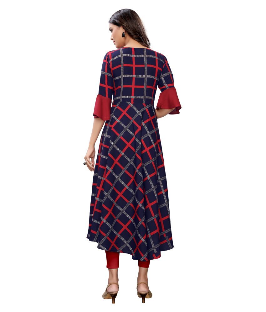 rayon frock kurti design