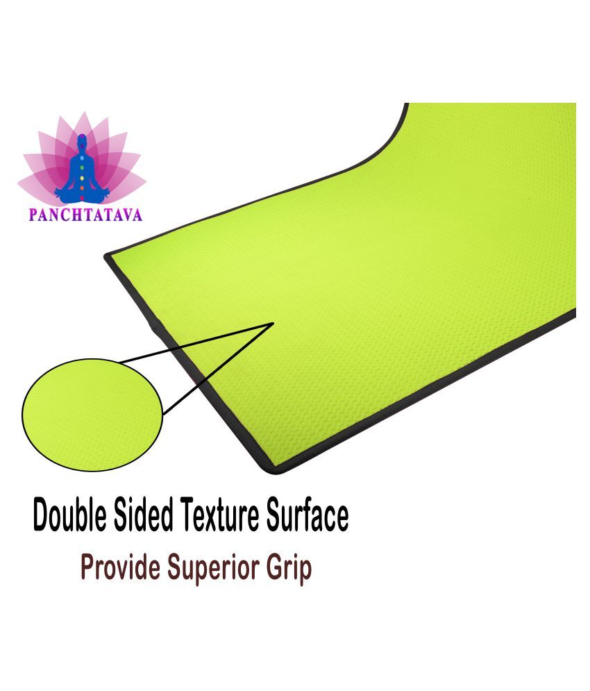 Hybrid Neon Green SGS Certified Luxurious Yoga Mat with Black Border