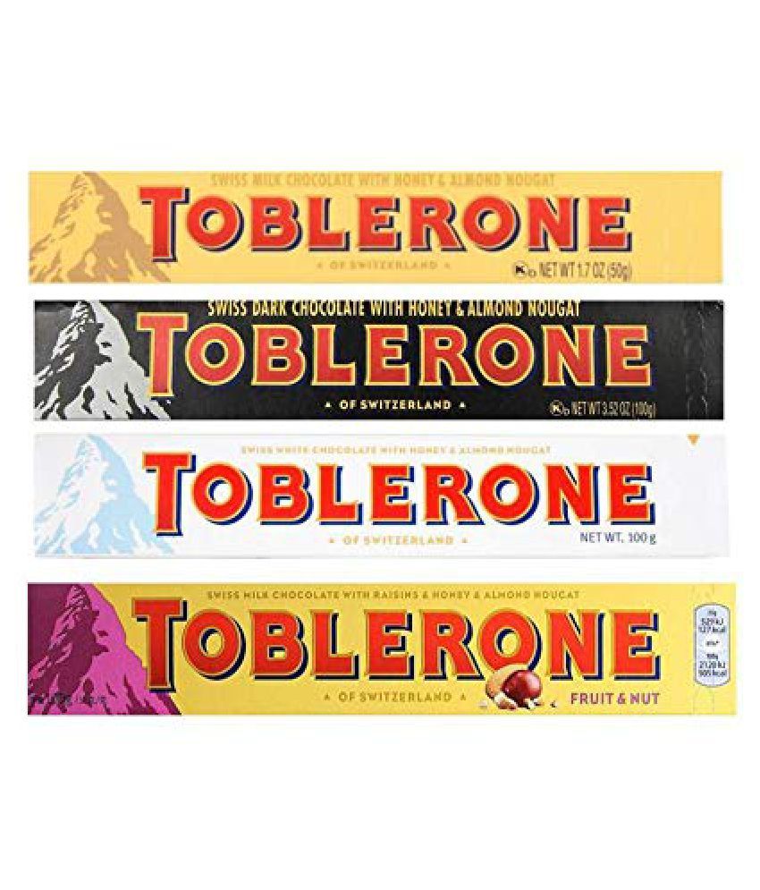 Toblerone Milk, Dark & White Assorted Chocolates 100 g Pack of 4 Buy Toblerone Milk, Dark