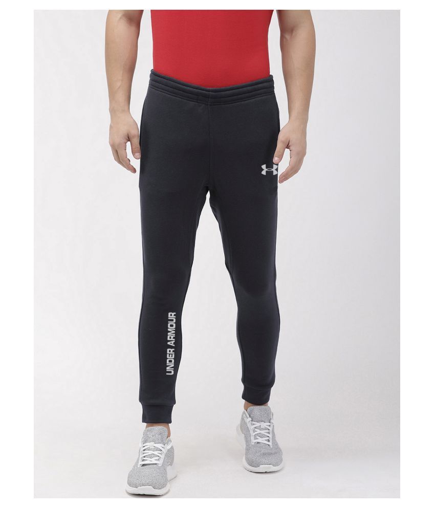 black polyester lycra trackpants