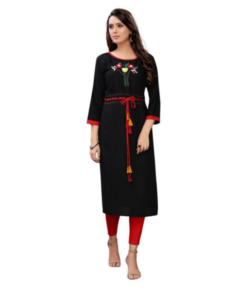 black frock style kurti