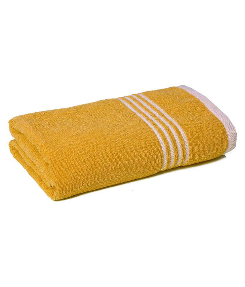     			Dream Decor Single Terry Bath Towel Yellow