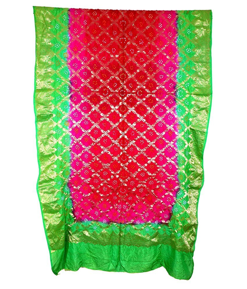     			Raj Pink Banarasi Silk Dupatta