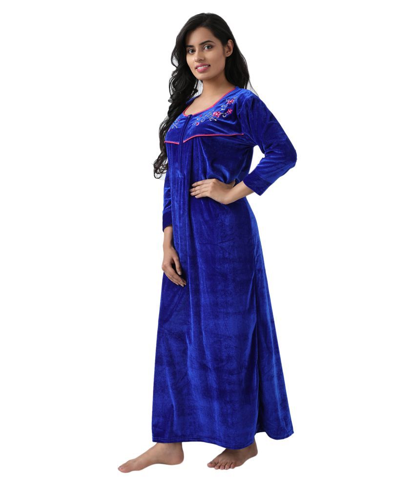 velvet nighty design