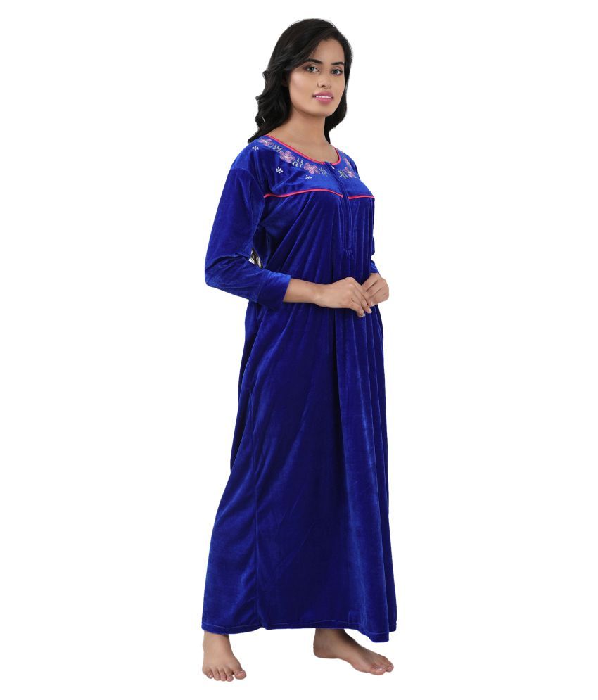 velvet nighty design