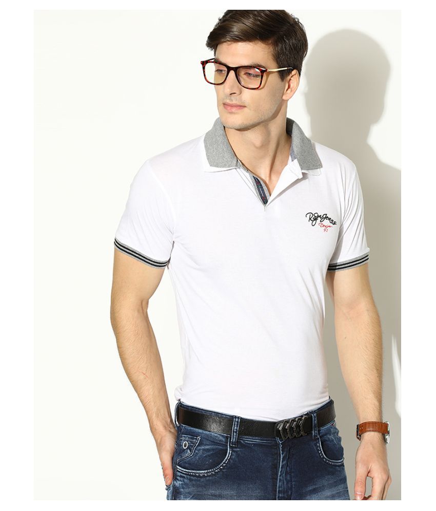 plain white polo shirt mens