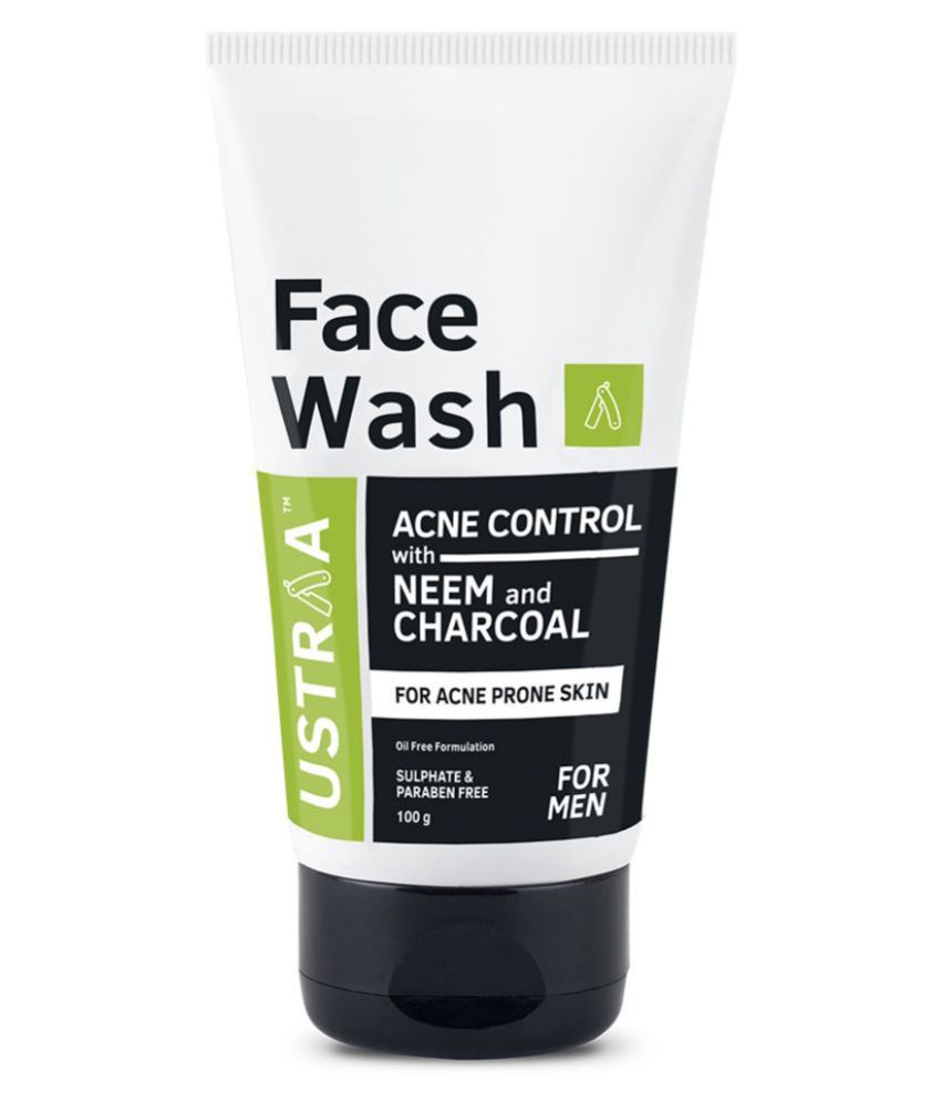     			Ustraa Face Wash Acne Control - With Neem & Charcoal Face Wash - 100g - Oil Control, Prevents Acne, Especially for Oily Skin, No Sulphate, No Paraben