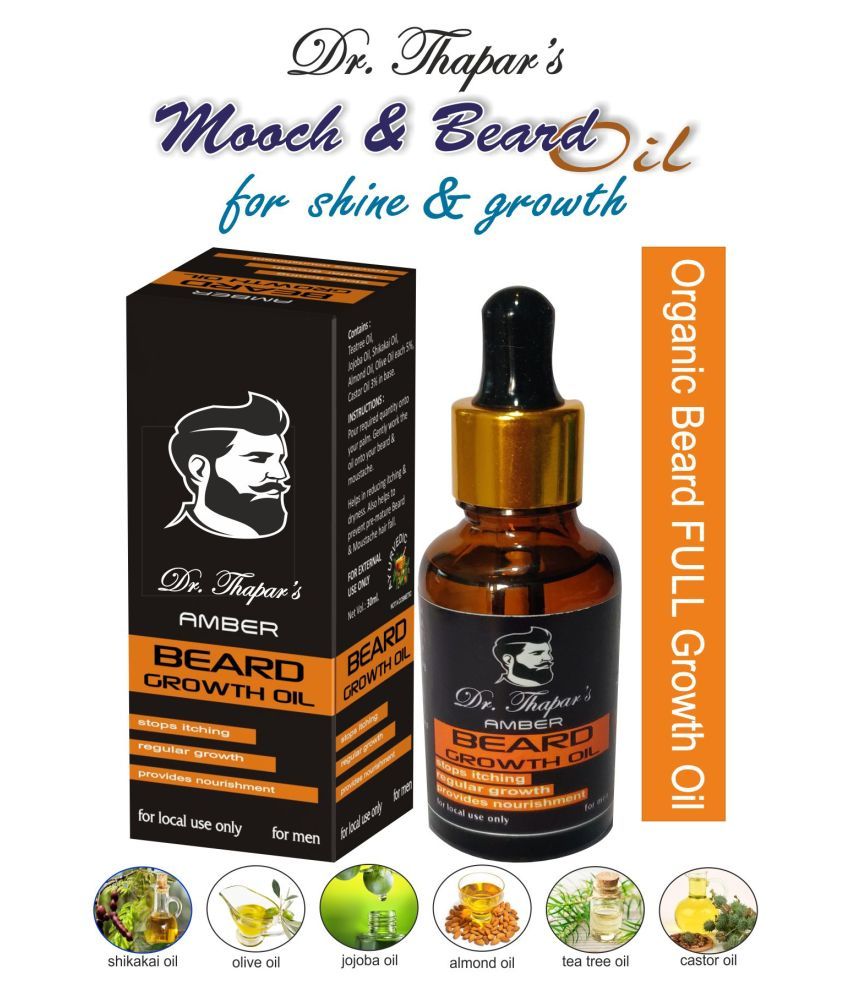 Beard GROW AMBER Dr.Thapar’s Beard Oil JOJOBA 50 gm Buy Beard GROW