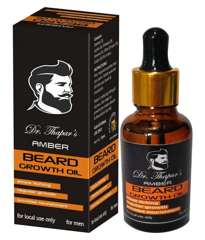 Beard Grow Amber Drthapars Beard Oil Jojoba 50 Gm Buy Beard Grow Amber Drthapars Beard Oil