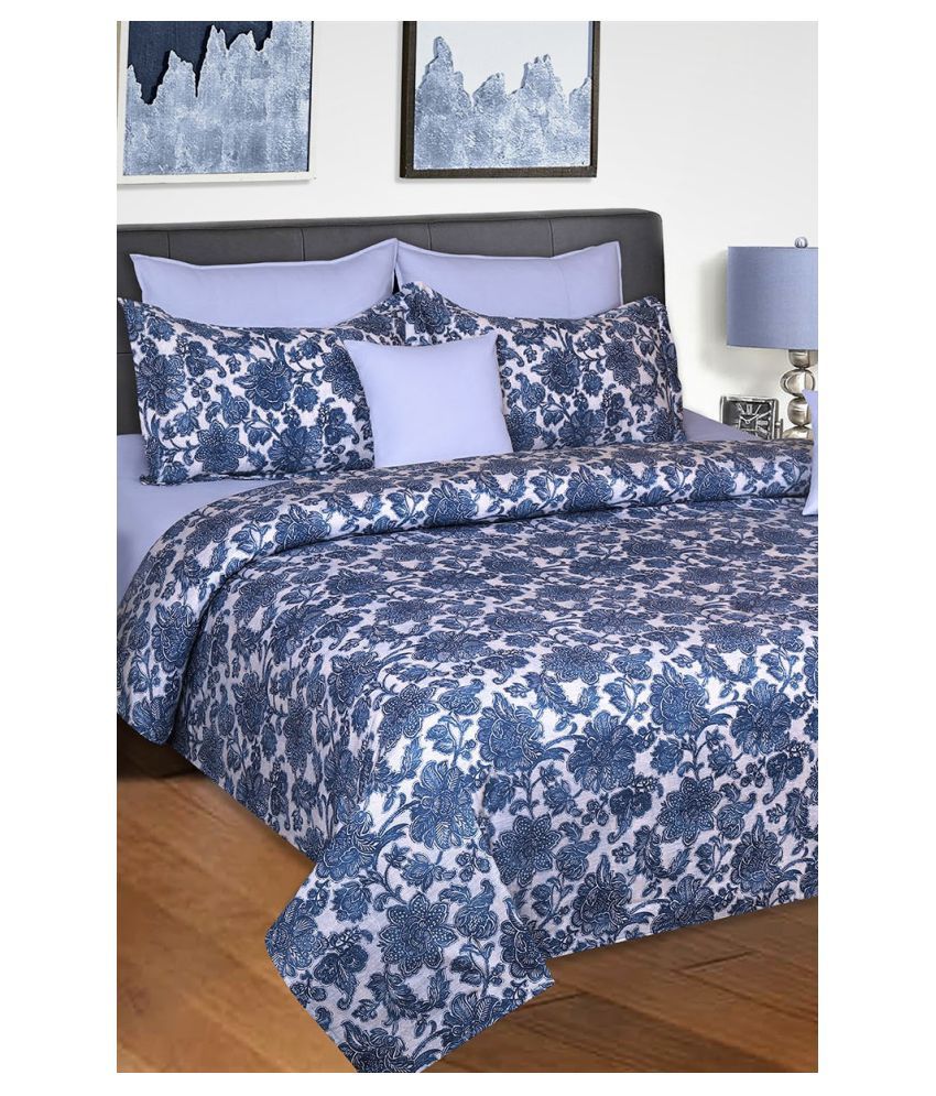 HOME AFFAIRS Cotton Double Bedsheet with 2 Pillow Covers ( 254 cm x 224 cm ) Buy HOME AFFAIRS