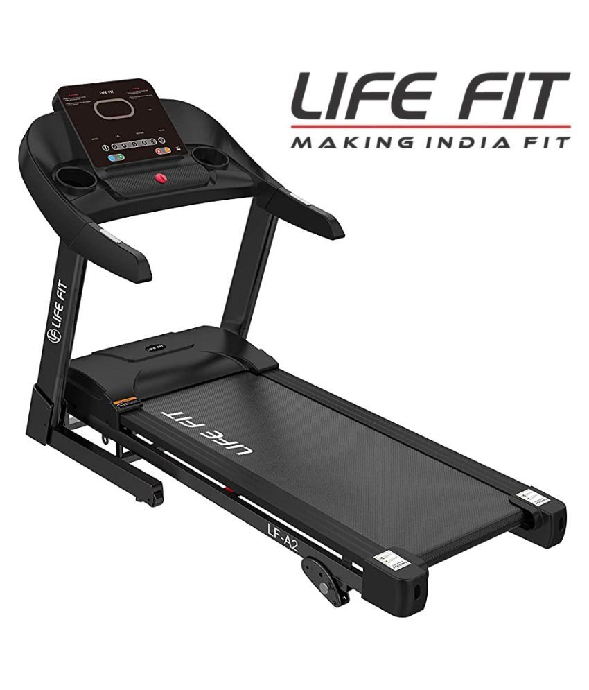 LIFE FIT LF A2 Treadmill 5 HP DC Motor Exercise Motorized Treadmill for Home Gym Fitness Manual ...