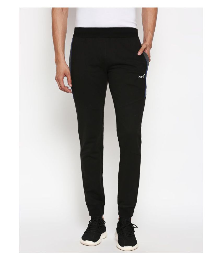 black cotton joggers