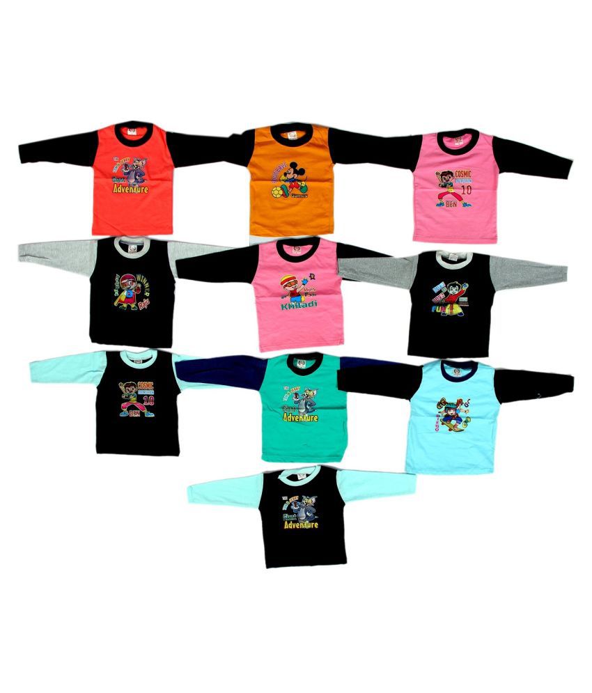     			Baby boy cotton t-shirt  (pack of 10)