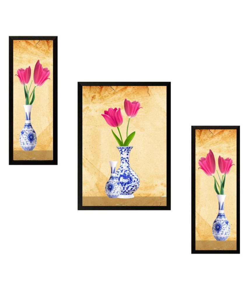     			KALARKARI - Floral Painting With Frame