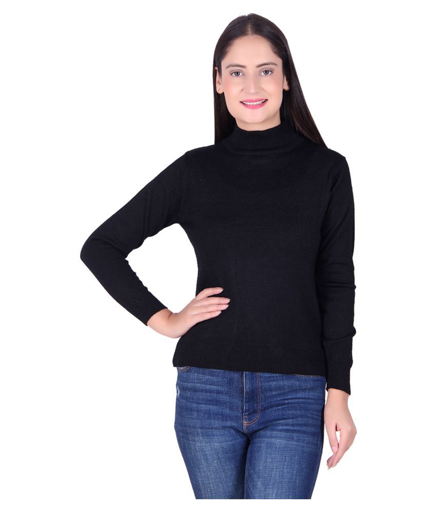     			Ogarti Acrylic Black Pullovers