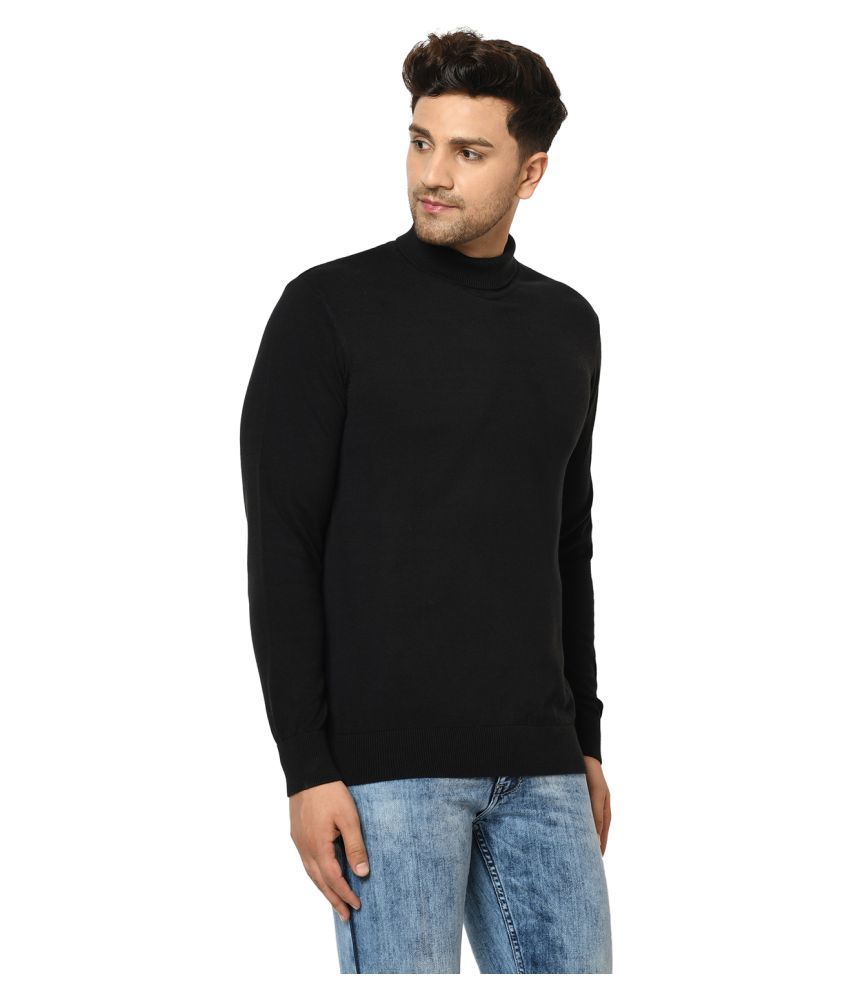 black high neck sweater mens