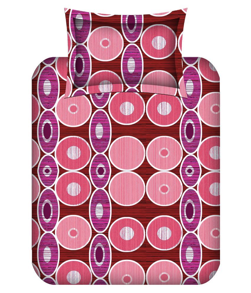 Bella Casa Cotton 2 Single Bedsheets with 4 Pillow Covers ( 228 cm x