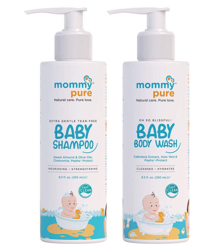    			MommyPure Tear-Free Bathing Combo for Baby with Body Wash (250ml) & Tear-Free Shampoo (250ml)