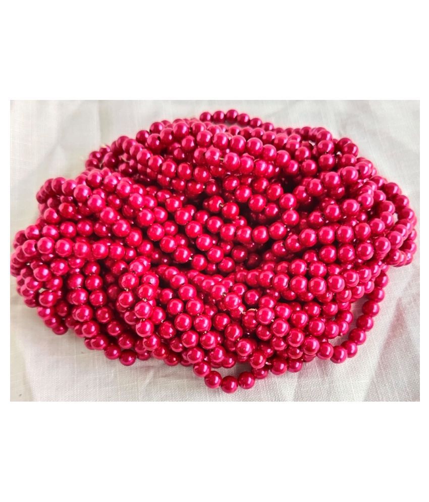 Hammer udbytte Kvarter 500pcs Round Color Beads for Jewellery Making & Embroidery (Beat Red, 8mm):  Buy Online at Best Price in India - Snapdeal