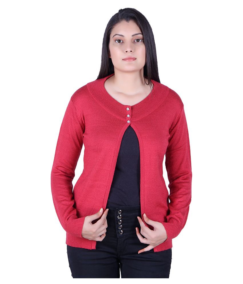     			Ogarti Acrylic Shrugs - Red