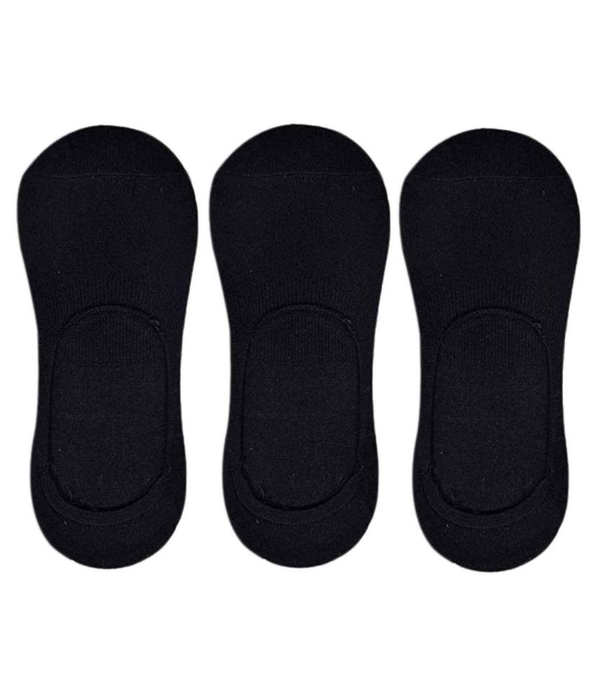 Cotton Loafer Black Socks Pack of 3: Buy Online at Low Price in India ...