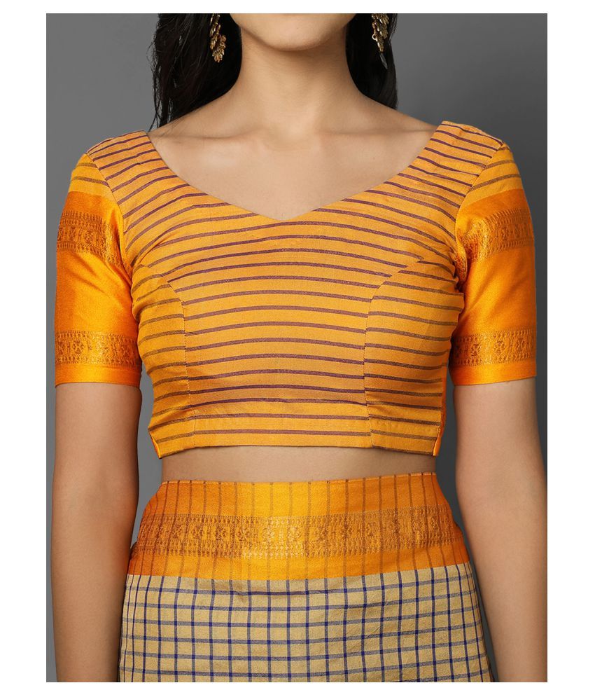 yellow cotton saree for haldi