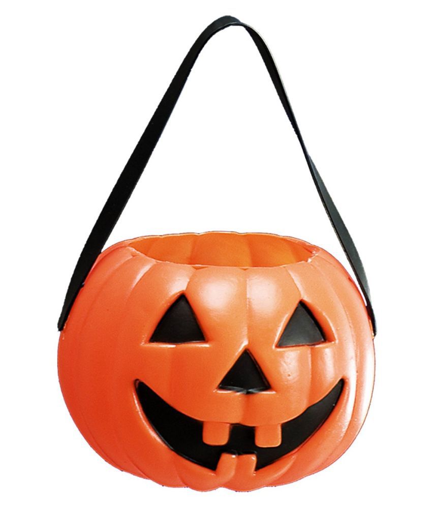     			Kaku Fancy Dresses Halloween Pumpkin Baskets for Kids | Halloween Pumpkin Trick or Treat Plastic Basket | Halloween Decoration Prop - Large, Pack of 3