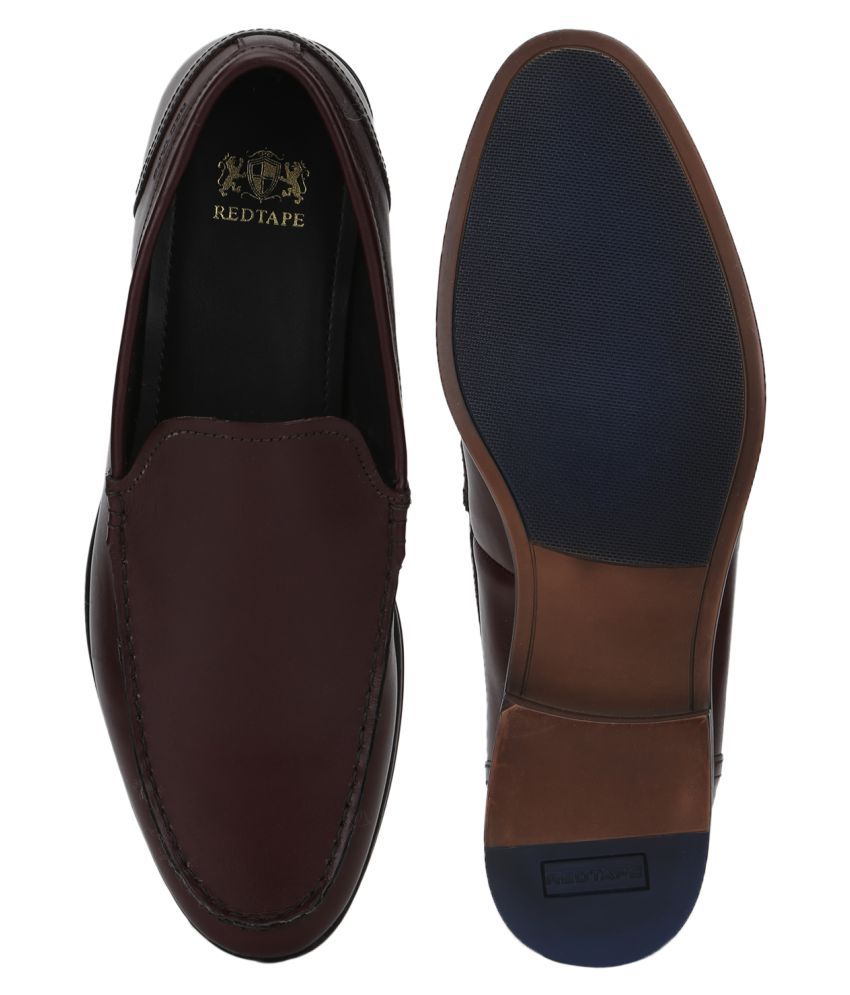 red tape brown casual loafers