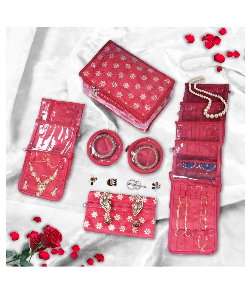 PrettyKrafts Jewellery Box, Jewellery Kit, Bank Locker Organizer with 12 Pouches, Buy