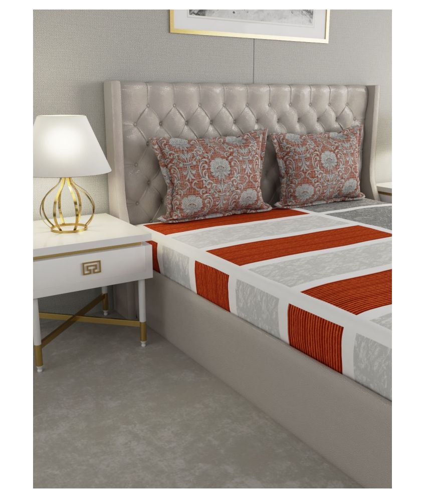 Raymond Home Cotton Double Bedsheet with 2 Pillow Covers ( 229 cm x 254 cm ) Buy Raymond Home