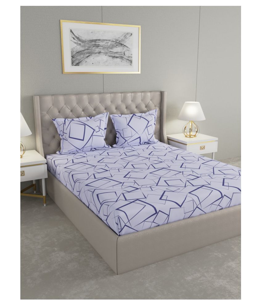 Raymond Home Cotton Double Bedsheet with 2 Pillow Covers ( 220 cm x 240