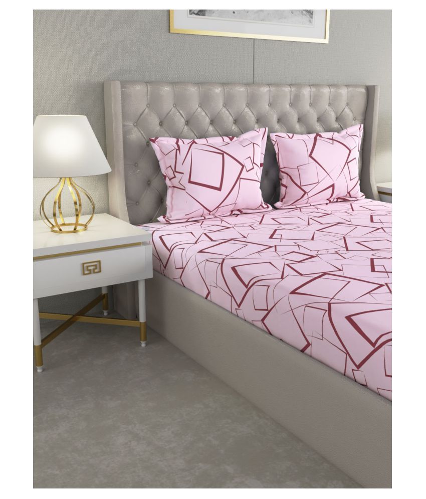 Raymond Home Cotton Double Bedsheet with 2 Pillow Covers ( 220 cm x 240