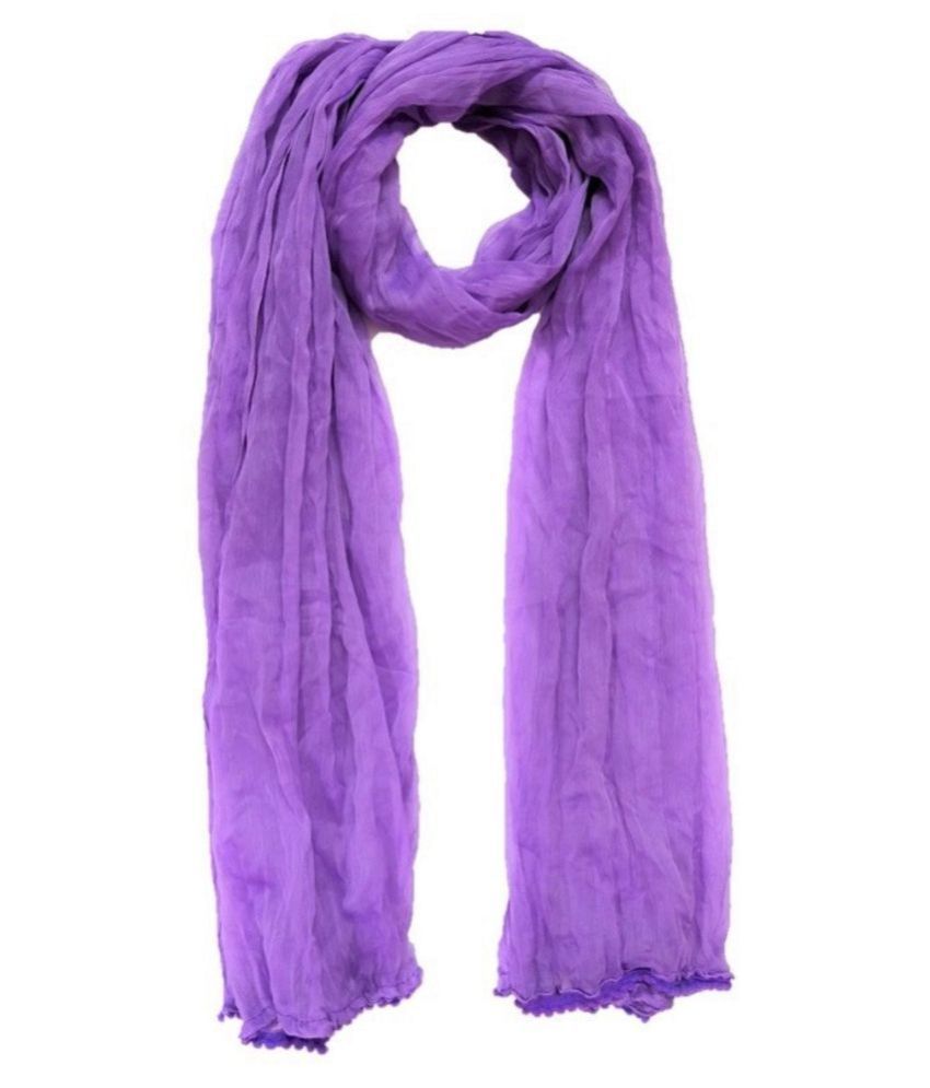 ITZODDFASHION Purple Chiffon Dupatta Price in India - Buy ITZODDFASHION ...