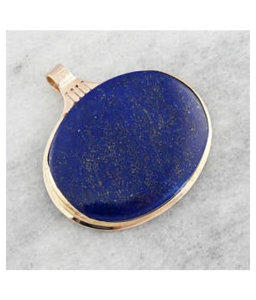 Original Created Certified Lapis lazuli Stone 3 Ratti gold plated