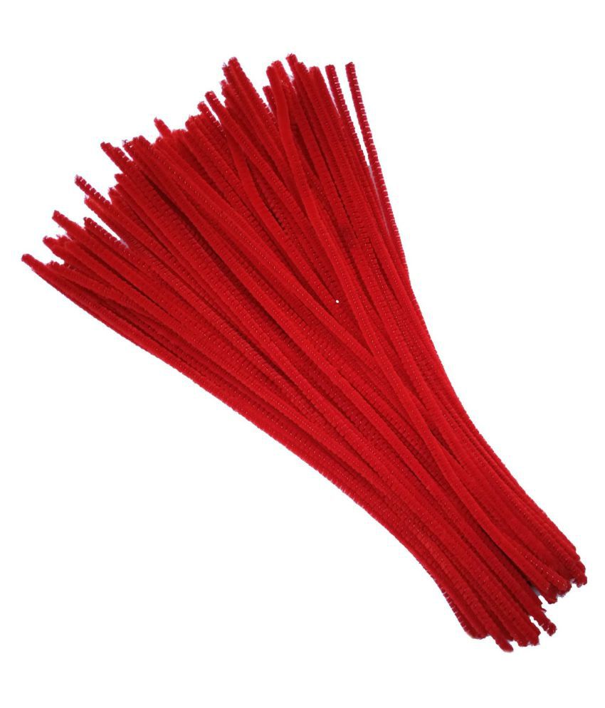     			Pipe Cleaners 25 Pcs ,Chenille Stems for DIY Crafts Decorations Creative School Projects (6 mm x 12 Inch) , Color Red