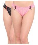 N-Gal Pack of 2 Polyester Women's Bikini Panties ( Multi Color )