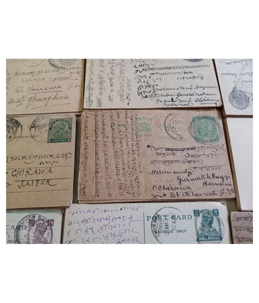     			500 POSTAL HISTORY / COVERS LOT  - BRITISH INDIA MIXED - RANDOMLY SELECTED - KING GEORGE V / VI