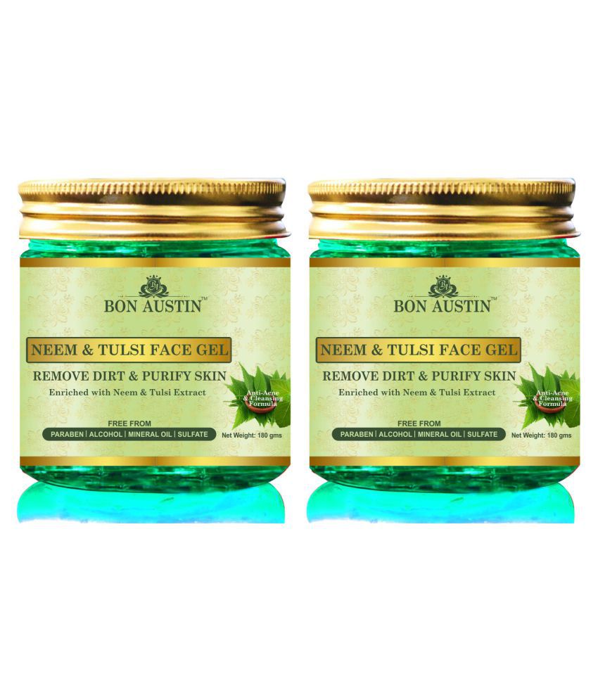 Bon Austin  Neem & Tulsi Face Gel- For Anti Acne  Day Cream 360 ml Pack of 2