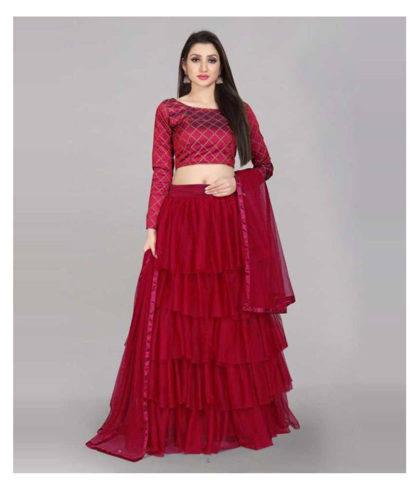 net frill gown design