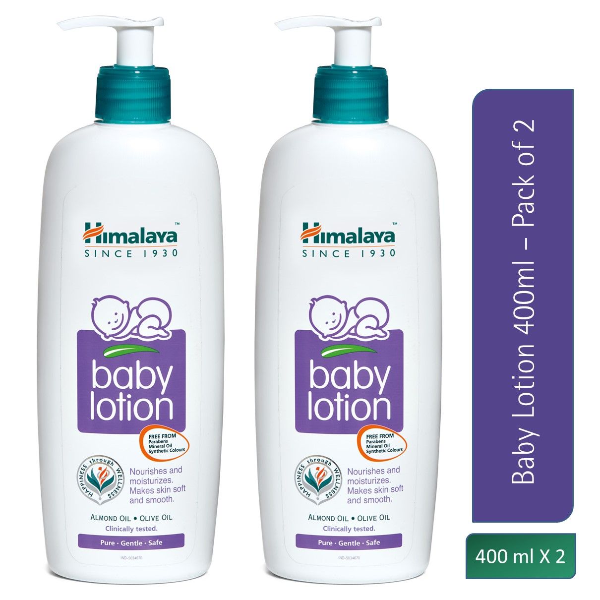     			Himalaya Baby Lotion - Pack of 2 (400ml x 2)