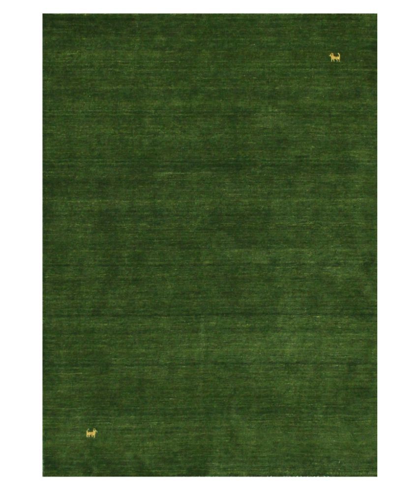 IDEAL CARPET INDUSTRIES Green Wool Carpet Plain 4x6 Ft Buy IDEAL