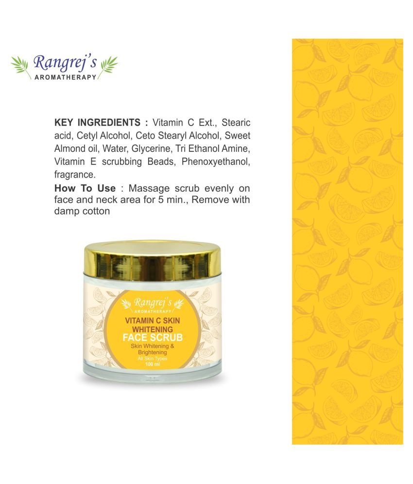 Rangrej's Aromatherapy Vitamin C Skin Whitening Face Scrub for Radiant