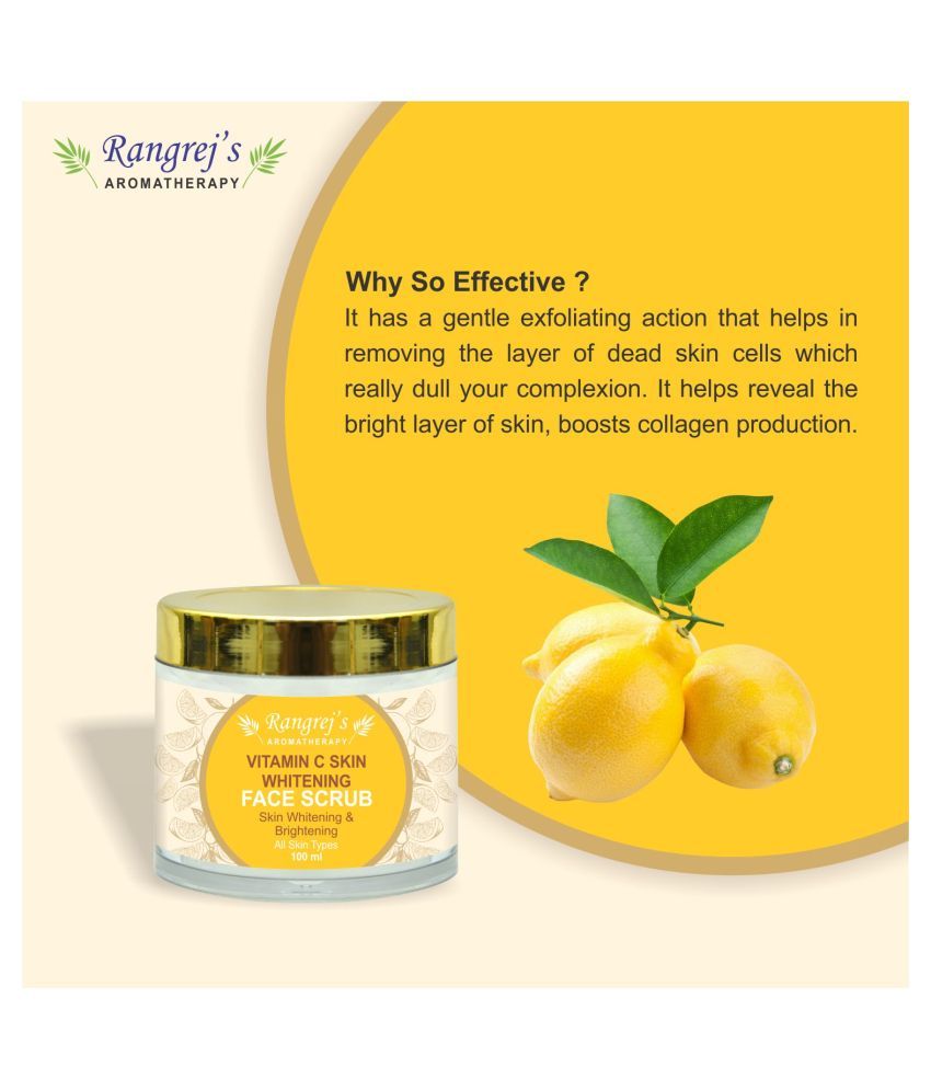 Rangrej's Aromatherapy Vitamin C Skin Whitening Face Scrub for Radiant