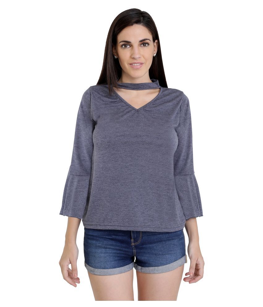     			Chimpaaanzee - Grey Viscose Women's Regular Top ( Pack of 1 )