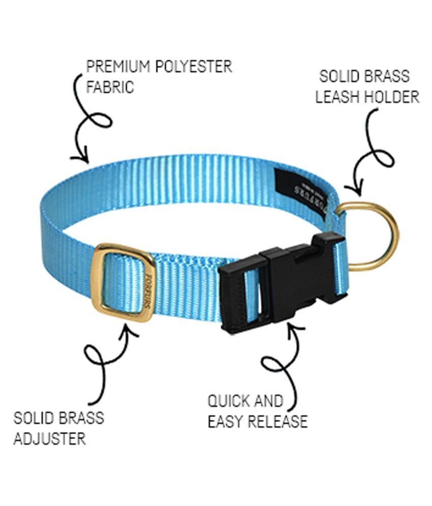 FORFURS Dog Classic Snap Collar (M, Cocktail Blue) Buy FORFURS Dog