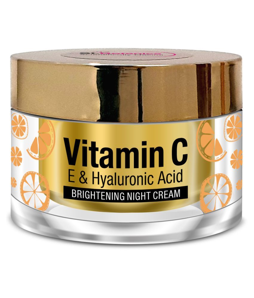 StBotanica Vitamin C, E & Hyaluronic Acid Brightening Night Cream 50 gm ...