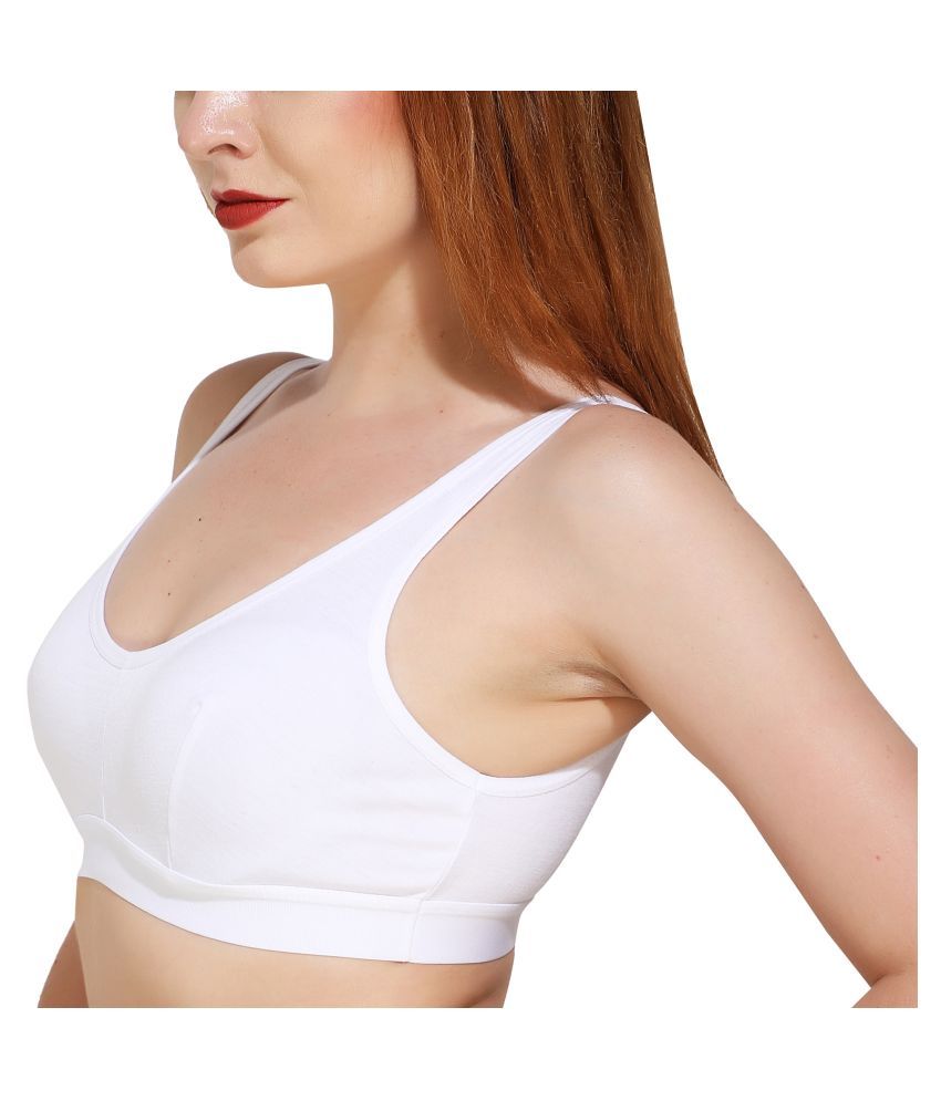 Buy Dezaro Cotton Everyday Bra White Online at Best Prices in India